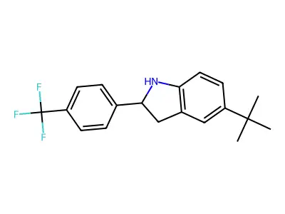 5-(tert-Butyl)-2-[4-(trifluoromethyl)phenyl]indoline structure