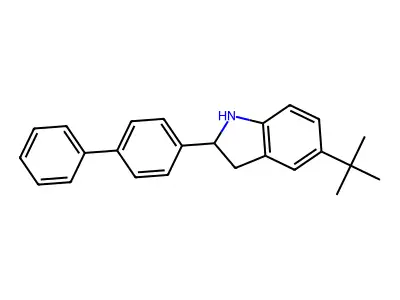 2-(4-Biphenylyl)-5-(tert-butyl)indoline structure
