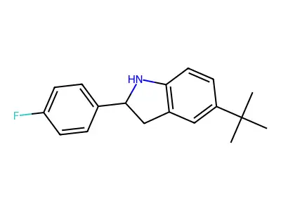5-(tert-Butyl)-2-(4-fluorophenyl)indoline structure