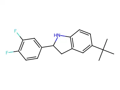 5-(tert-Butyl)-2-(3,4-difluorophenyl)indoline structure