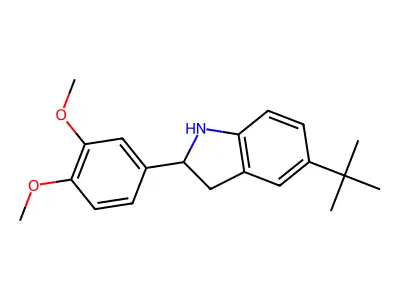5-(tert-Butyl)-2-(3,4-dimethoxyphenyl)indoline structure