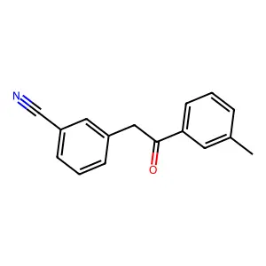 3-[2-(3-甲基苯基)-2-氧代乙基]苯甲腈 structure