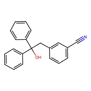 3-(2-羟基-2,2-二苯基乙基)苯甲腈 structure