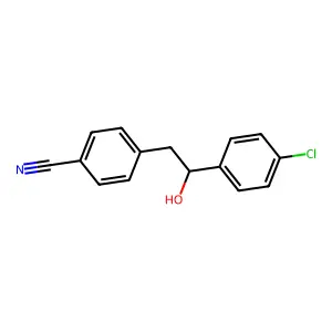 4-[2-(4-氯苯基)-2-羟基乙基]苯甲腈 structure