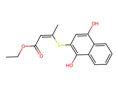 2-Butenoic acid,3-dihydroxy-2-naphthalenyl)thio]-, ethyl ester, (Z)- structure