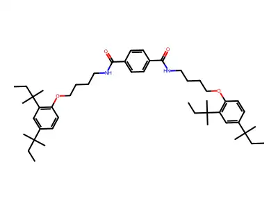 1-N,4-N-bis[4-[2,4-bis(2-methylbutan-2-yl)phenoxy]butyl]benzene-1,4-dicarboxamide structure