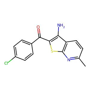 (3-Amino-6-methylthieno[2,3-b]pyridin-2-yl)(4-chlorophenyl)methanone structure