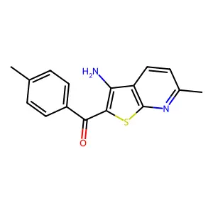 (3-Amino-6-methylthieno[2,3-b]pyridin-2-yl)(p-tolyl)methanone structure