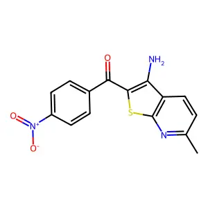 (3-Amino-6-methylthieno[2,3-b]pyridin-2-yl)(4-nitrophenyl)methanone structure