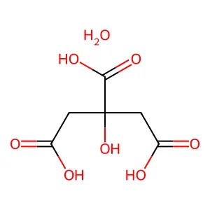 2-羟基-1,2,3-丙三羧酸一水合物 structure