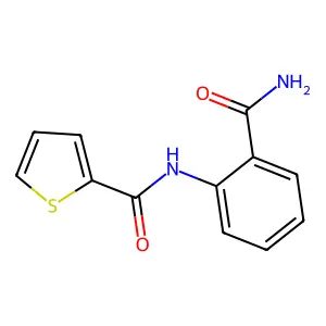 N-(2-carbamoylphenyl)thiophene-2-carboxamide structure