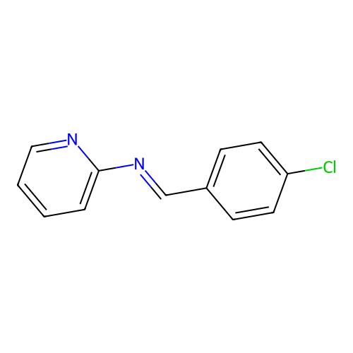 (E)-1-(4-Chlorophenyl)-N-pyridin-2-ylmethanimine structure