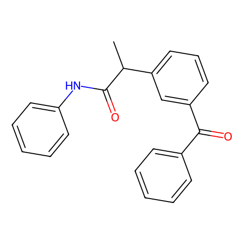2-(3-benzoylphenyl)-N-phenylpropanamide structure