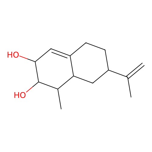 1,2,3,5,6,7,8,8a-Octahydro-1-methyl-7-(1-methylethenyl)-2,3-naphthalenediol structure