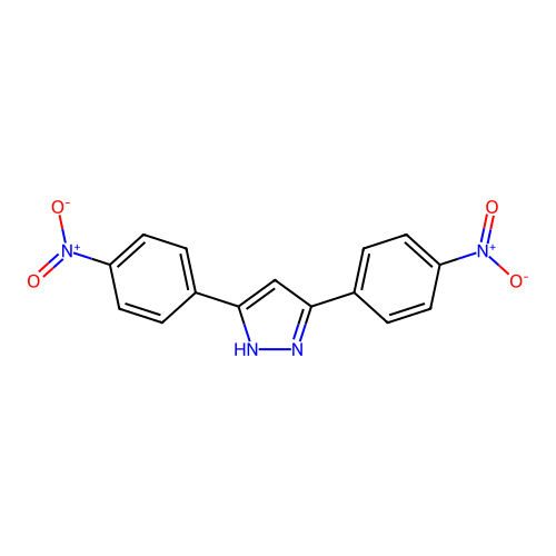 3,5-bis(4-nitrophenyl)-1H-pyrazole structure