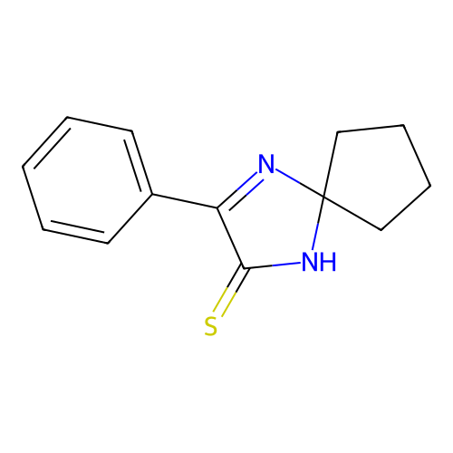 3-Phenyl-1,4-diazaspiro[4.4]non-3-ene-2-thione structure