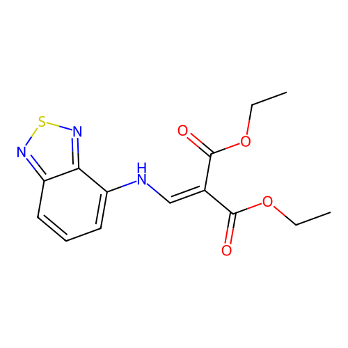 Diethyl 2-((benzo[c][1,2,5]thiadiazol-4-ylamino)methylene)malonate structure