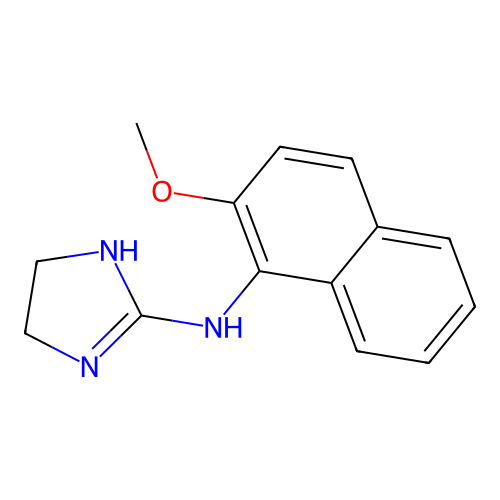 1H-Imidazol-2-amine, 4,5-dihydro-N-(2-methoxy-1-naphthalenyl)- structure