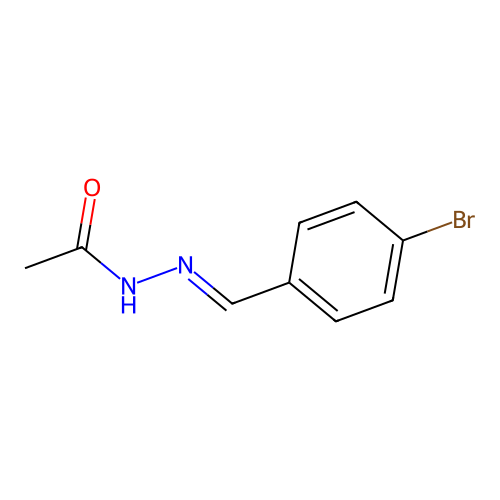 N-[(E)-(4-bromophenyl)methylideneamino]acetamide structure