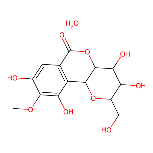 Bergenin monohydrate, 98 structure