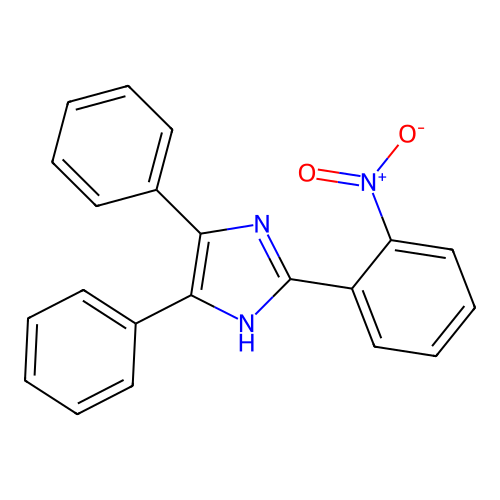 2-(2-nitrophenyl)-4,5-diphenyl-1H-imidazole structure