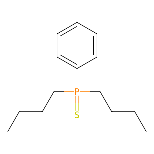 Phosphine sulfide, dibutylphenyl- structure