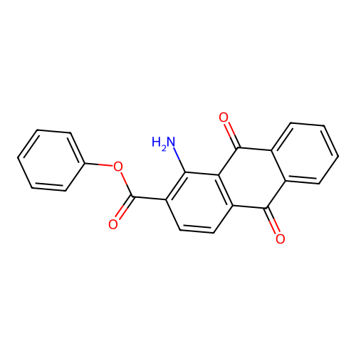 Phenyl 1-aminoanthraquinone-2-carboxylate structure