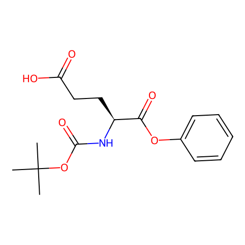 N-t-Butyloxycarbonyl-glutamic acid alpha phenyl ester structure