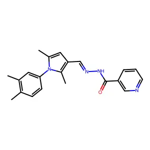N'-{[1-(3,4-Dimethylphenyl)-2,5-dimethyl-1H-pyrrol-3-yl]methylidene}pyridine-3-carbohydrazide structure
