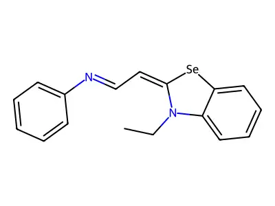2-(3-ethyl-1,3-benzoselenazol-2-ylidene)-N-phenylethanimine structure