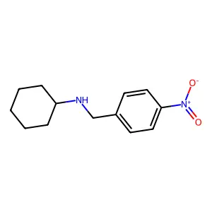 N-(4-nitrobenzyl)cyclohexanamine structure