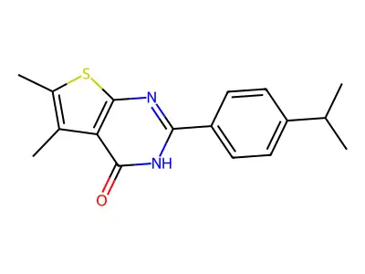 5,6-dimethyl-2-(4-propan-2-ylphenyl)-3H-thieno[2,3-d]pyrimidin-4-one structure