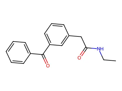 Acetamide, 2-(3-benzoylphenyl)-N-ethyl- structure