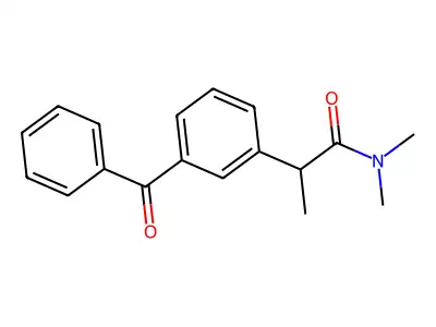 Propionamide, 2-(3-benzoylphenyl)-N,N-dimethyl- structure