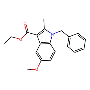 Ethyl 1-benzyl-5-methoxy-2-methyl-1H-indole-3-carboxylate structure