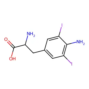 4-Amino-3,5-diiodophenylalanine structure