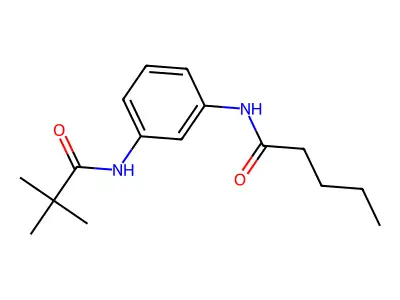 N-{3-[(2,2-dimethylpropanoyl)amino]phenyl}pentanamide structure