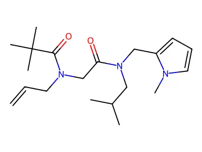 2,2-Dimethyl-N-(2-{(2-methylpropyl)[(1-methyl-1H-pyrrol-2-yl)methyl]amino}-2-oxoethyl)-N-(prop-2-en-1-yl)propanamide structure