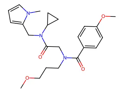 N-(2-{Cyclopropyl[(1-methyl-1H-pyrrol-2-yl)methyl]amino}-2-oxoethyl)-4-methoxy-N-(3-methoxypropyl)benzamide structure