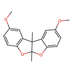 2,9-Dimethoxy-5a,10b-dimethyl-[1]benzofuro[2,3-b][1]benzofuran structure