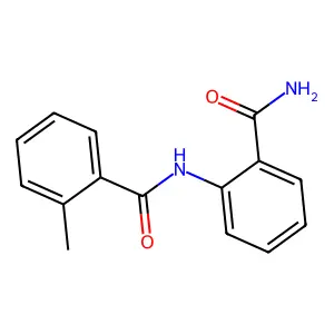 N-(2-carbamoylphenyl)-2-methylbenzamide structure