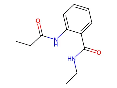 N-ethyl-2-(propanoylamino)benzamide structure