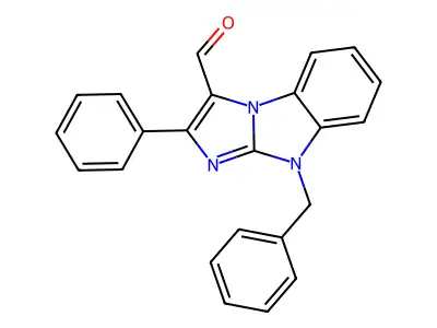4-Benzyl-2-phenylimidazo[1,2-a]benzimidazole-1-carbaldehyde structure
