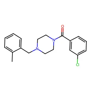 (3-Chlorophenyl)-[4-[(2-methylphenyl)methyl]piperazin-1-yl]methanone structure