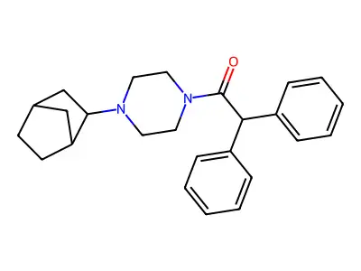 1-[4-(Bicyclo[2.2.1]heptan-2-yl)piperazin-1-yl]-2,2-diphenylethan-1-one structure