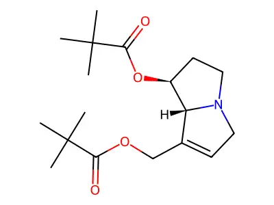 Heliotridine, 7,9-dipivalate structure