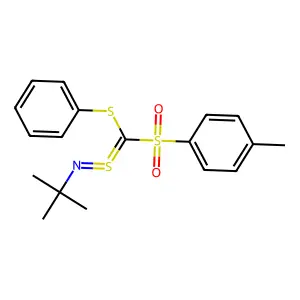 tert-butylimino-[(4-methylphenyl)sulfonyl-phenylsulfanylmeth structure