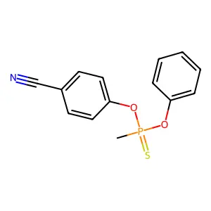 O-(4-Cyanophenyl) O-phenyl methylphosphonothioate structure