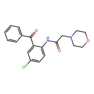 4-Morpholineacetamide, N-(2-benzoyl-4-chlorophenyl)- structure