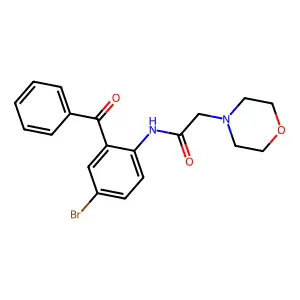 N-(2-Benzoyl-4-bromo-phenyl)-2-morpholin-4-yl-acetamide structure